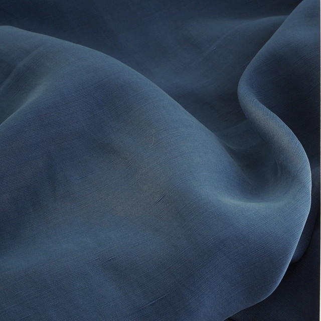 Cupro Tencel ™ Leinen in Taubenblau