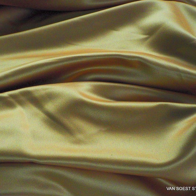 Dunkel-Gold farbiger Vintage Luxus Satin | Ansicht: Dunkel-Gold farbiger Vintage Luxus Satin