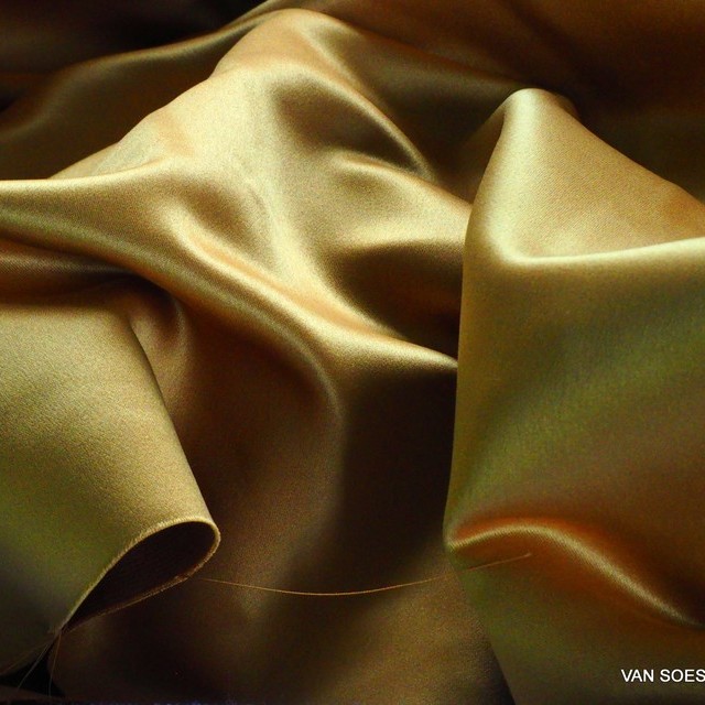 Dunkel-Gold farbiger Vintage Luxus Satin | Ansicht: Dunkel-Gold farbiger Vintage Luxus Satin