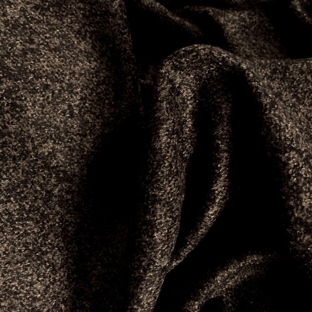 Eleganter Wollmix Stoff in Braun-Schwarz Melange | Ansicht: elegant wool mix article in brown-black melange