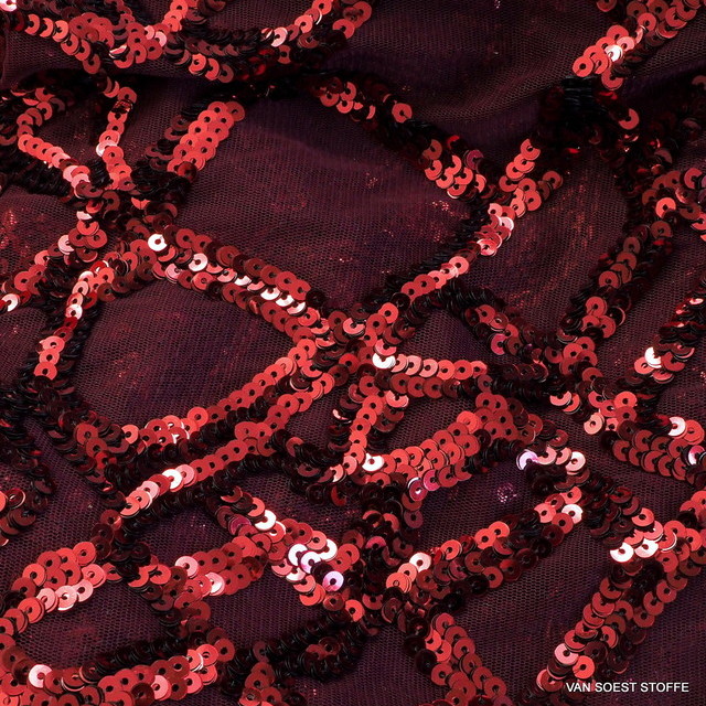 Fantasy shiny double layered sequins in burgundy