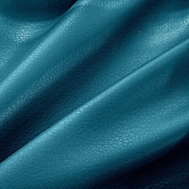 Fine stretch faux leather in a great azure blue