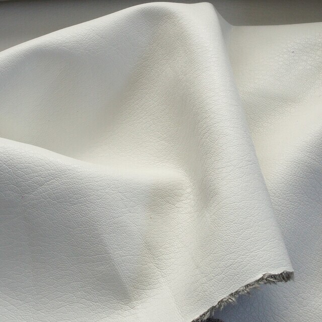 Fine stretch faux leather in white