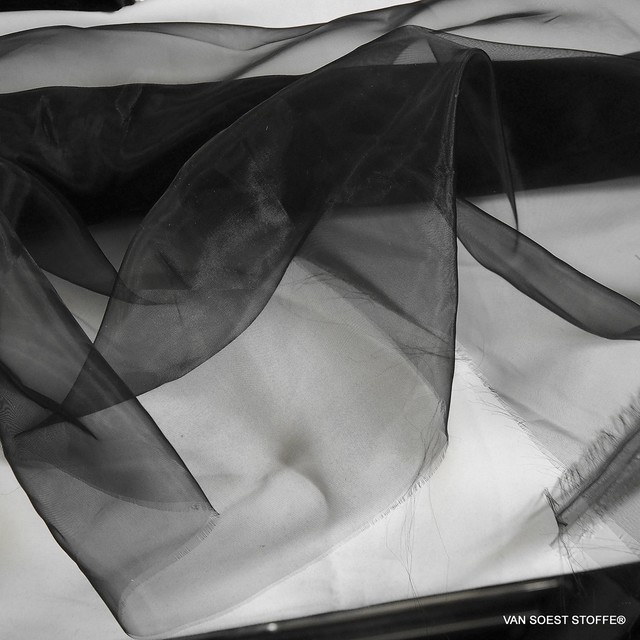 Fester Organza in Schwarz | Ansicht: Fester Organza in Schwarz