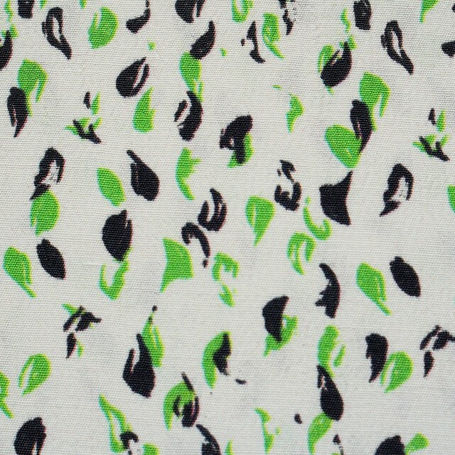 Fresh Green Summer Design on Shantung Viscose Crepe | View: Fresh Green Summer Design on Shantung Viscose Crepe