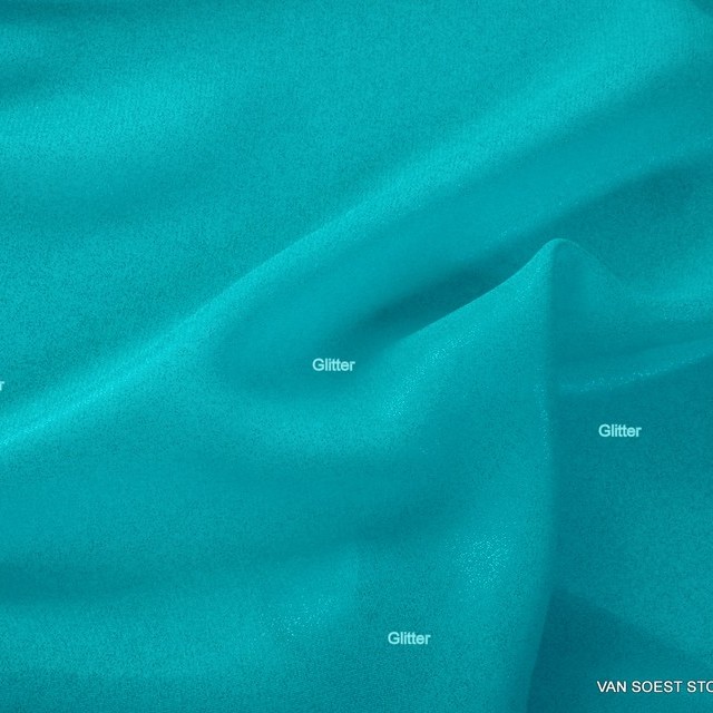 Glitter chiffon in light turquoise | View: Glitter chiffon in light turquoise