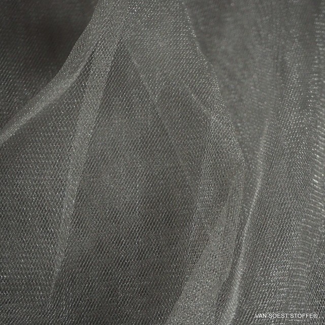 Glitter Tüll in Farbe Grau | Ansicht: Glitter Tüll in Farbe Grau