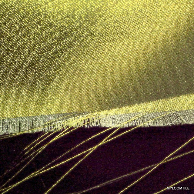 Gold Threads Matte Shine Woven Festive Lace Fabric