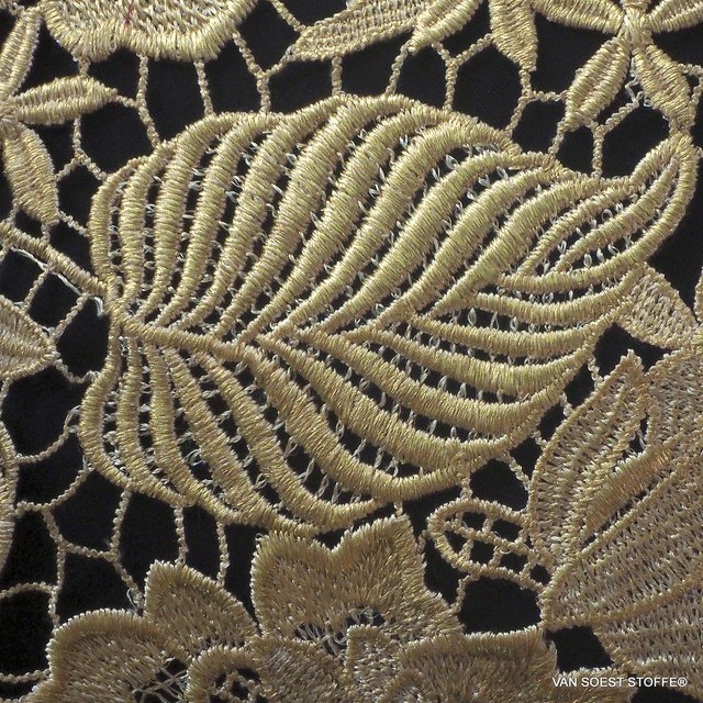 Guipure lace in gold | View: Guipure lace in gold