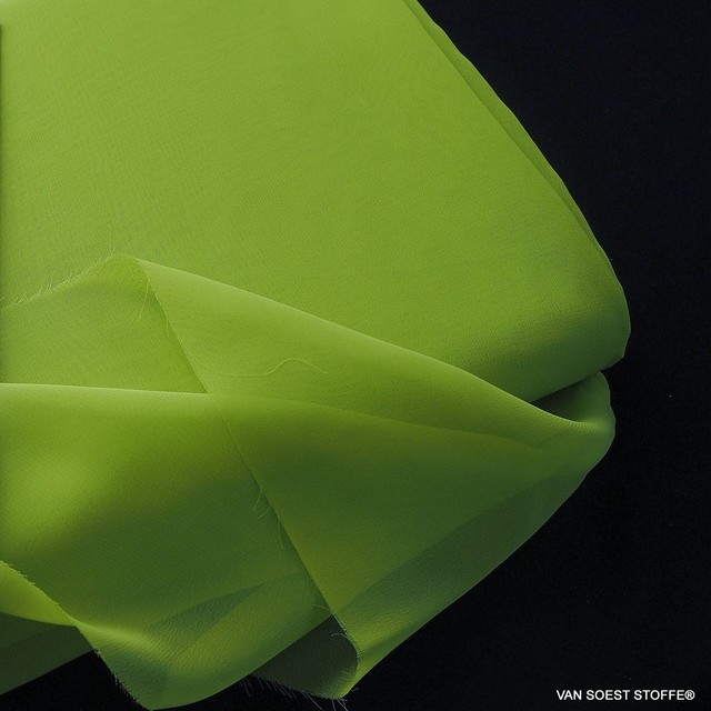 Hauchfeiner Sylvia Chiffon in Limette | Ansicht: Hauchfeiner Sylvia Chiffon in Limette