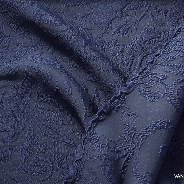 3D-Haute Couture Doppel Jacquard in dunkel Navy | Ansicht: 3D-Haute Couture Doppel Jacquard in dunkel Navy