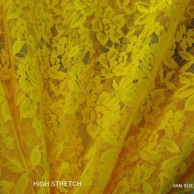 High Elastic Gemini Lace in yellow | View: High Elastic Gemini Lace in yellow
