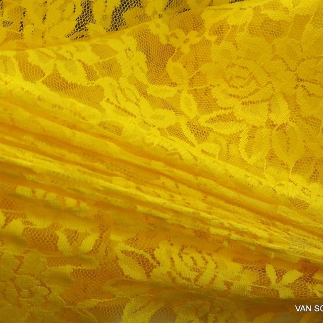 High Elastic Gemini Lace in yellow | View: High Elastic Gemini Lace in yellow