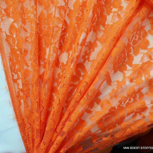 High Elastic Gemini Lace in Orange | View: High Elastic Gemini Lace in Orange