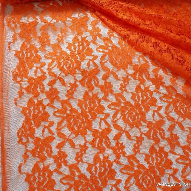 High Elastic Gemini Lace in Orange | View: High Elastic Gemini Lace in Orange