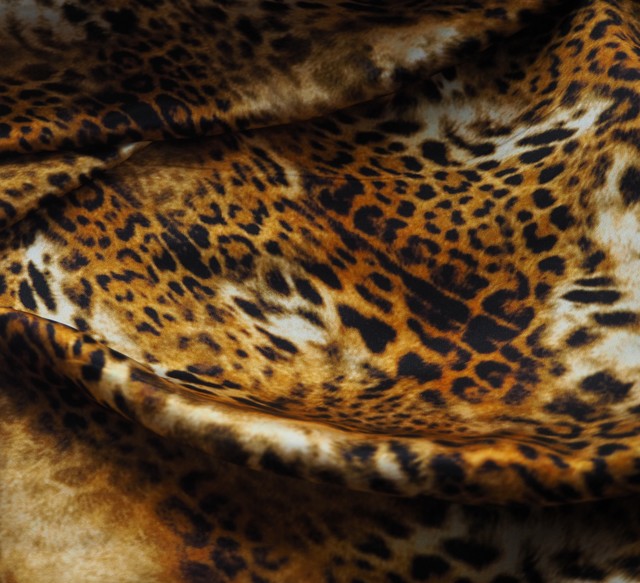 Hochwertiger Leopard Seiden Print Made in Italy | Ansicht: Hochwertiger Leopard Seiden Print Made in Italy