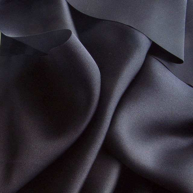 High quality silk fabric online - Satin 4105 in dark navy | View: High quality silk fabric online - Satin 4105 in dark navy