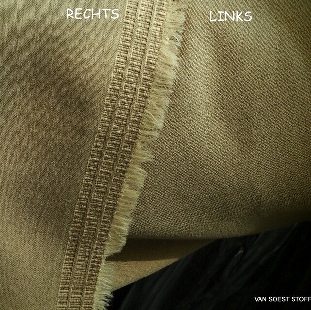 Hochwertiger feiner Stretch TENCEL™ Steilköper Mischung in Khaki | Ansicht: Hochwertiger feiner Stretch TENCEL™ Steilköper Mischung in Khaki