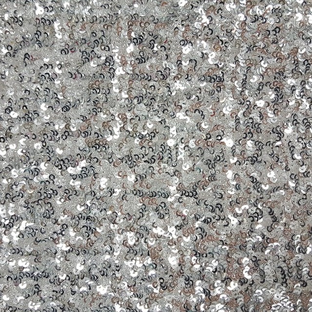Hochwertiges blickdichtes mini Pailletten Dessin in Silber | Ansicht: Hochwertiges Pailletten Dessin in Silber