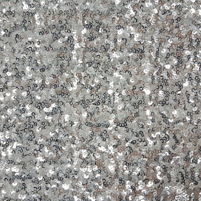 High quality opaque mini sequin design in silver | View: High quality sequin design in silver