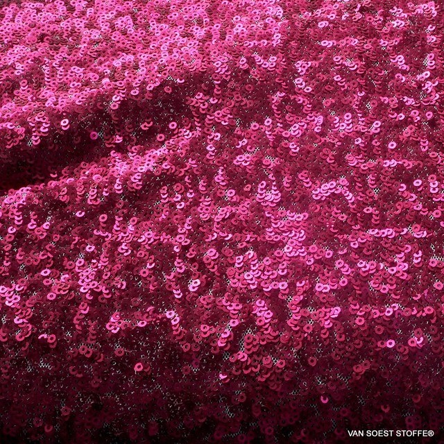 High quality opaque mini sequin design in magenta