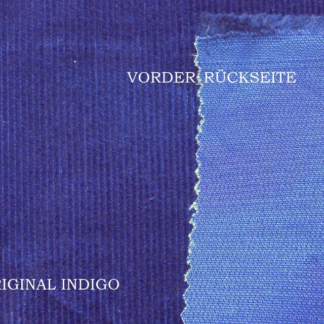 Indigo gefärbter 16 W Corduroy | Ansicht: Indigo gefärbter 16 W Corduroy