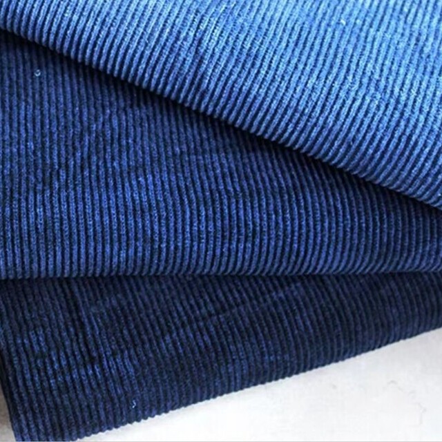 Indigo dyed 16 w corduroy