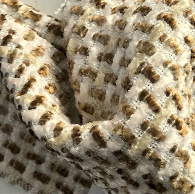 Italian couture bouclé in avario honey