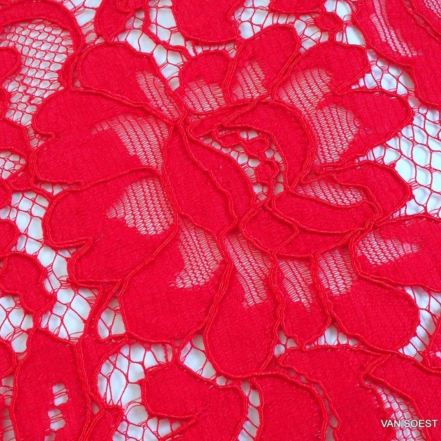 Cord lace in scarlet red | View: Cord lace in scarlet red