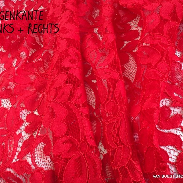 Cord lace in scarlet red | View: Cord lace in scarlet red