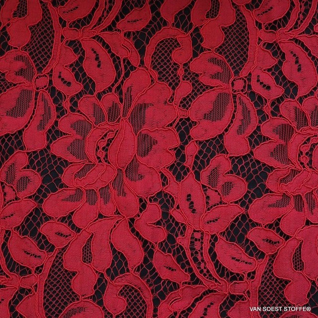 Cord lace in scarlet red | View: Cord lace in scarlet red