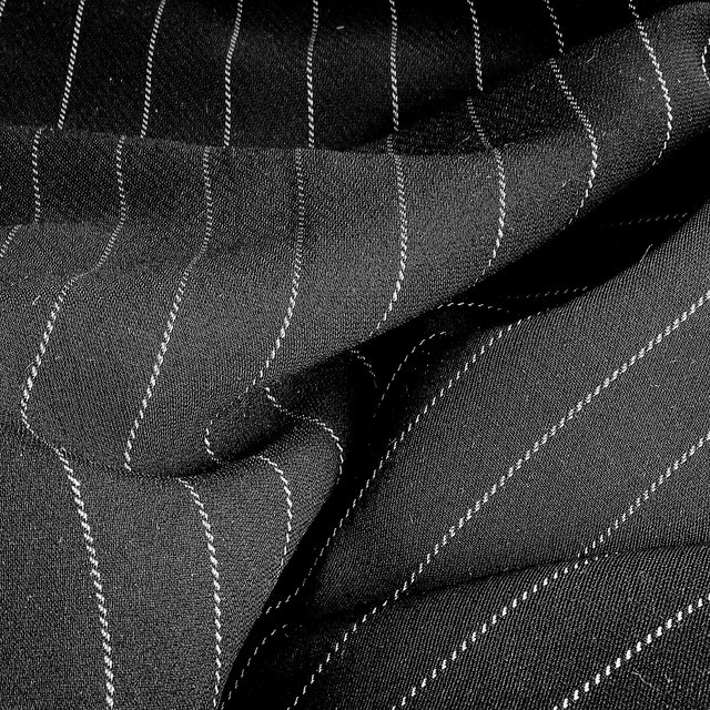 Crepe woven triple pinstripe