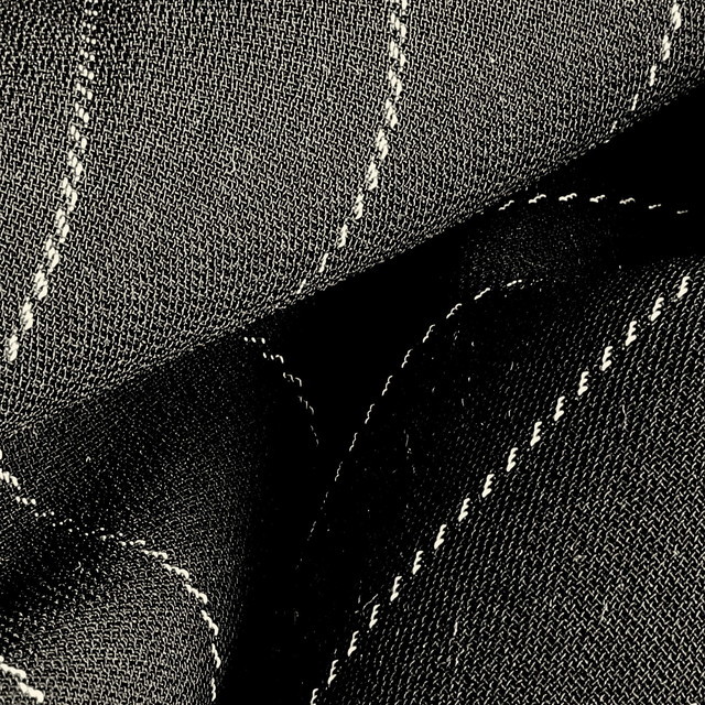 Crepe woven triple pinstripe