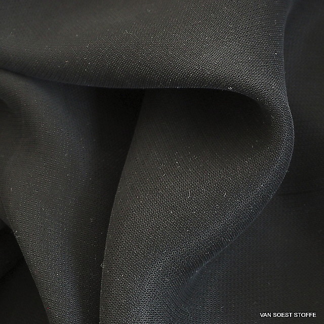 Lightweight soft micro herringbone in cupro/viscose in black | View: Cupro Viscose mini herringbone in black