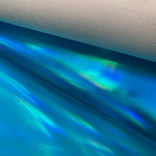 Metallic double fabric in turquoise | View: Metallic double fabric in turquoise