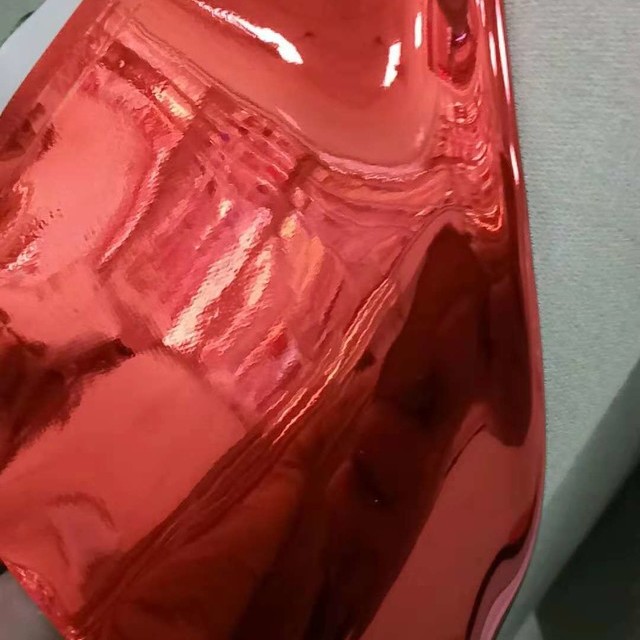 Metallic Doppelgewebe in hellem Rot | Ansicht: Metallic Doppelgewebe in hellem Rot