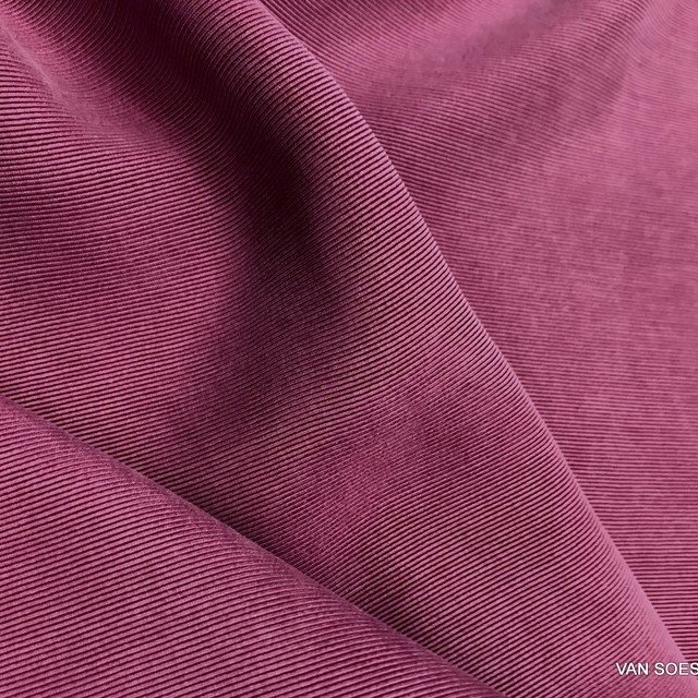 Micro Ottoman Rib Cupro-Rayon in Deep Magenta | View: Mikro Ottoman Rib Cupro-Rayon in Deep Magenta