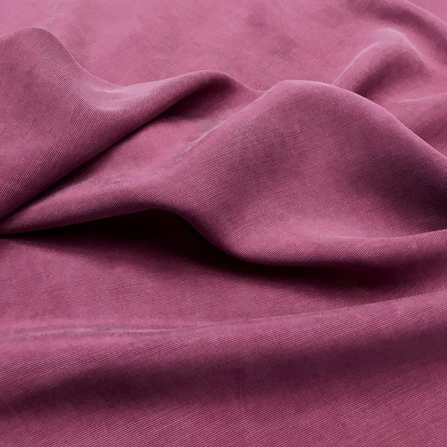 Micro Ottoman Rib Cupro-Rayon in Deep Magenta | View: Mikro Ottoman Rib Cupro-Rayon in Deep Magenta