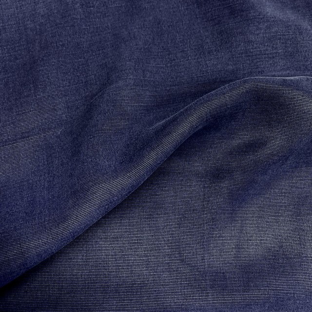 Mikro Ottoman Rib Cupro-Viskose in Deep Sea Blue | Ansicht: Mikro Ottoman Rib Cupro-Viskose in Deep Sea Blue