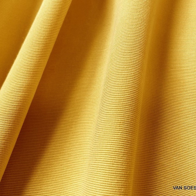 Micro Ottoman Rib Cupro-Viscose in Mustard