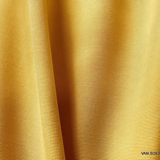 Micro Ottoman Rib Cupro-Viscose in Mustard | View: Micro Ottoman Rib Cupro-Viscose in Mustard