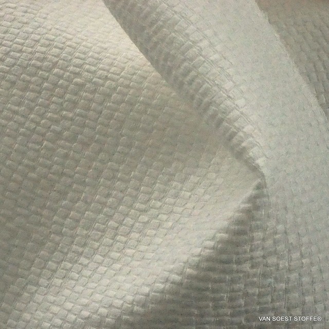 Mini Animal Optik als Stretch Piqué in Creme Weiß