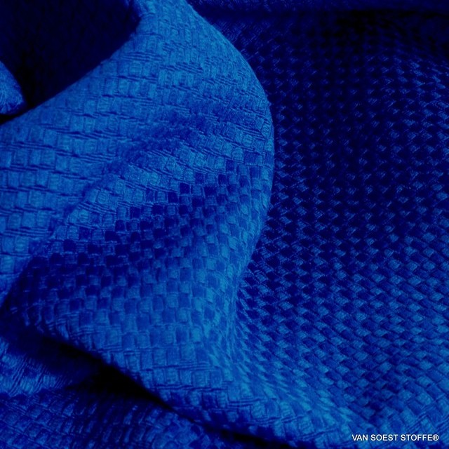 Mini Animal Look as Stretch Piqué in Cobalt | View: Mini Animal Look as Stretch Piqué in Cobalt