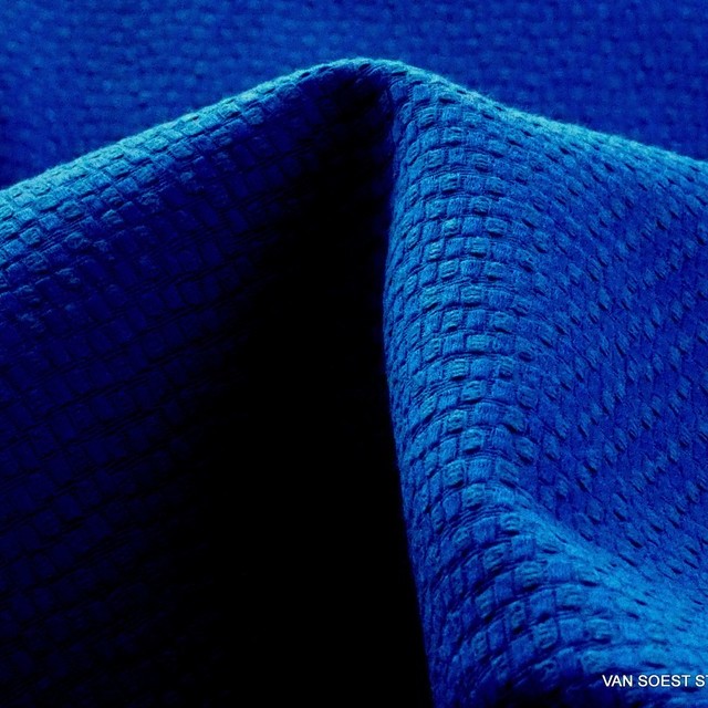 Mini Animal Optik als Stretch Piqué in Kobaltblau | Ansicht: Mini Animal Optik als Stretch Piqué in Kobaltblau