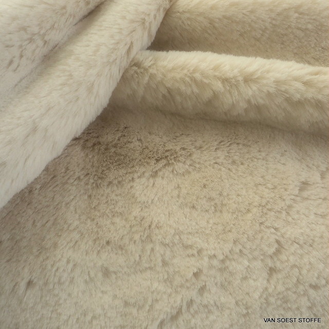 Mink imitation in cream white