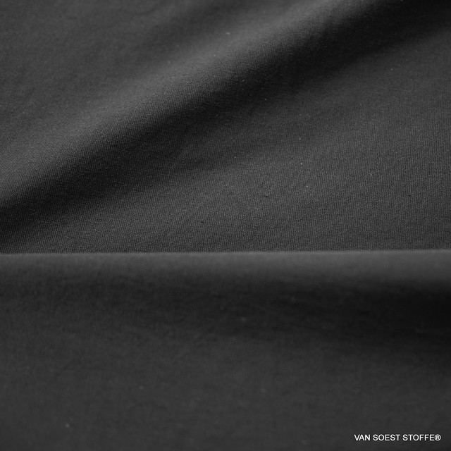 Modal: Super  High Stretch Jersey in Black - Sportswear T-Shirts - Underwear Yoga Wellness | Ansicht: Modal High Stretch Jersey in Black - Sportswear T-Shirts - Underwear Yoga Wellness