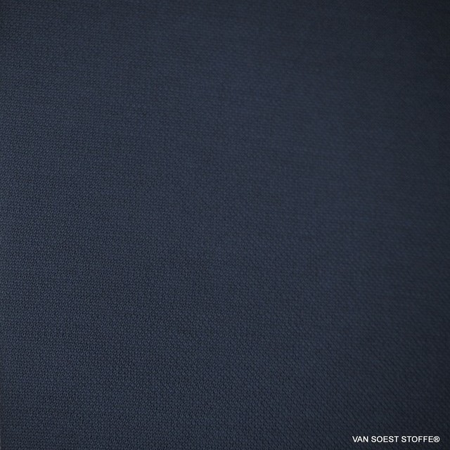 Modal™ piqué jersey blend in dark navy | View: Modal™ piqué jersey blend in dark navy