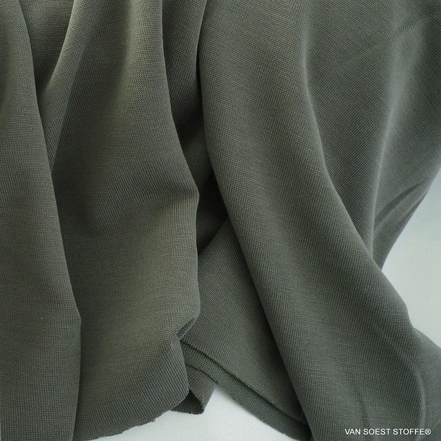Modal™ Stretch Jersey in Mittel Grau-Grün. | Ansicht: Burda style Modal Stretch Jersey in Mittel Grau-Grün.