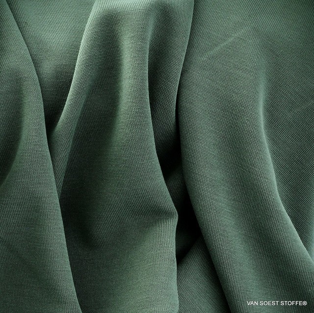 Modal™ Stretch Jersey in Mittel Grau-Grün. | Ansicht: Burda style Modal Stretch Jersey in Mittel Grau-Grün.