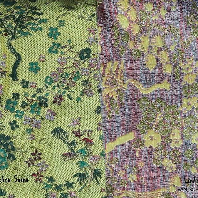 Modischer original China Jacquard in Gelb - Grün | Ansicht: Modischer original China Jacquard in Gelb - Grün